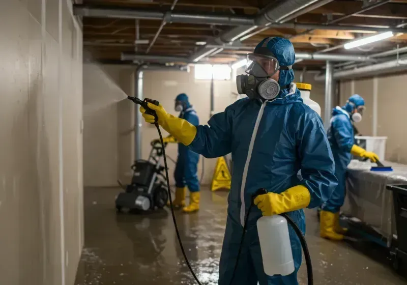 Basement Sanitization and Antimicrobial Treatment process in Clarkston Heights-Vineland, WA